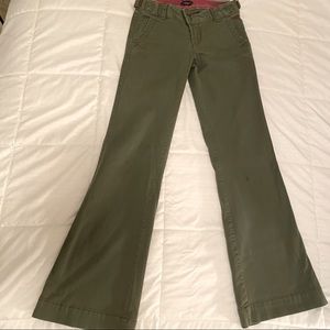 AE army green bootcut pants